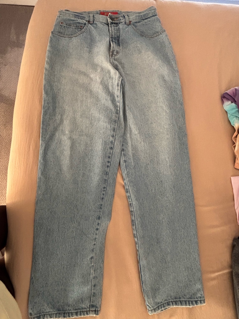 Light Wash Denim Jeans - Classic Straight Leg